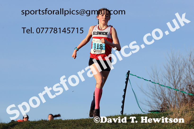 Girls under-13s 2024 NECAA Cross Country Champs., Temple Park, South Shields. Photo: David T. Hewitson/Sports for All Pics